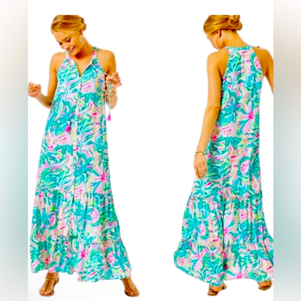 - Lilly Pulitzer LULIANA Maxi Dress One In a Melon Size XL